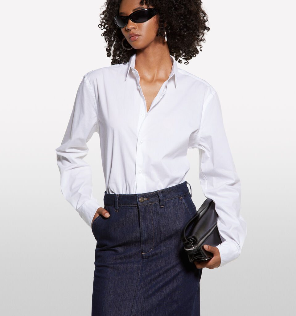 Weißes Slim-Fit-Hemd - hemden für damen - Weiss | Sisley image number 3